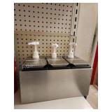 3-compartment tabletop stainless steel pump