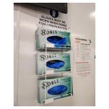 Disposable gloves wall mount storage rack and