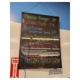 3 Woodsam lighted plastic hanging menu frames