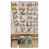 Gold letter balloons