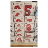 Red number balloons