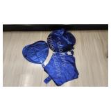13 Navy Mylar Balloons- round, heart, star