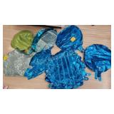 50 blue, green mylar balloons- star, heart,