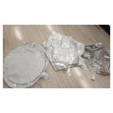 41 silver mylar balloons  - round, star