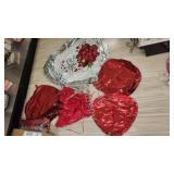 Approx 500 Valentines Mylar Balloons- Red Heart,