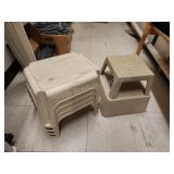 5 assorted step stools