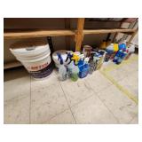 Miscellaneous cleaners, floor stripper, paint,