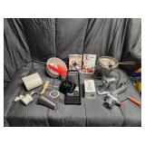 Food strainer and sauce maker and mandolin slicer