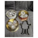 Assorted vintage antique JELL-O molds and large