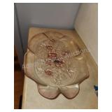 Vintage Mikasa pink flower decorative serving