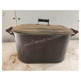 Vintage antique copper boiler with lid