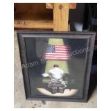 American Soldier kneeling wall hanging