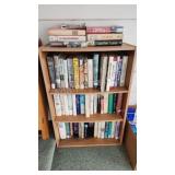 Modern fiberboard bookshelf with books, must take