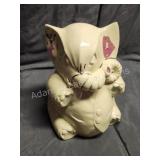 Vintage antique angry elephant cookie jar
