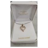 18kt  gold over sterling silver diamond accent