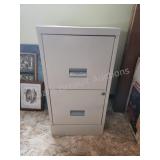 WP Johnson Co metal 2 drawer filing cabinet