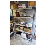 5-tier plastic storage shelving unit, shelving