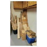 Large assortment wood shop scrap wood, treated