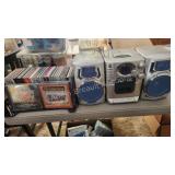 Compact disc boombox radio with CDs