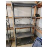 5-tier metal shelving unit, gray