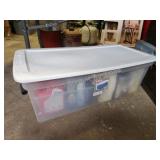 Sterilite 90 quart storage tote with assorted