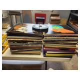 Large assortment vintage 33 and 45 RPM vinyl
