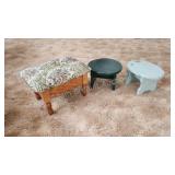 3 miscellaneous foot stools