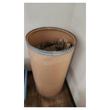 Barrel of misc animal pelts