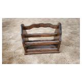 2 Wooden magazine holders