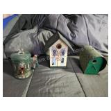 3 decorative birdhouse decor