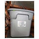 Sterilite 10 gallon plastic storage tote, grey