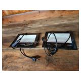 2 ZHMA IP66 60W LED black light flood lights, used