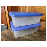 2 Sterilite 16 quart clearview storage totes