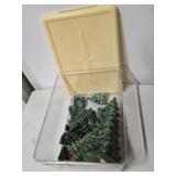 Assorted Christmas village trees