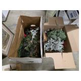 2 boxes miscellaneous Christmas decor
