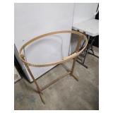 Wooden oval hoop with stand, comes with extra