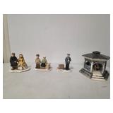 Vintage Mr Ceramics gazebo and figurines, USA