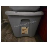 Homz 18 gallon storage tote, gray