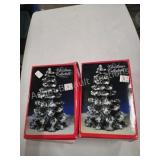 2 Velvet Touch Christmas Collectable porcelain