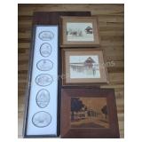4 pcs Ogemaw County framed artwork