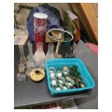 20 gallon storage tote with miscellaneous