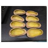 8 pc Vintage Pottery Potato Shells Twice-Baked