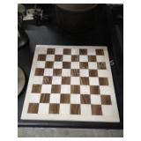 Vintage marble Checkers chess board