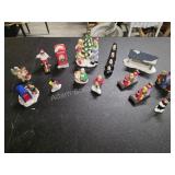 Assorted Christmas Village porcelain figurines,
