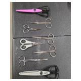 8 pairs of assorted scissors