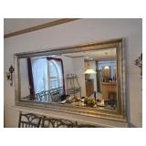 Large Format Beveled Decorative Wall Mirror in a