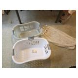 Laundry Lot - 2 plastic 1.25 bushel laundry