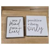 Pair of Motivational Wooden Box Signs?This set