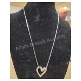 Silver Tone Mother and Child Heart