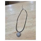 Heart Shaped Petoskey Stone Pendant on